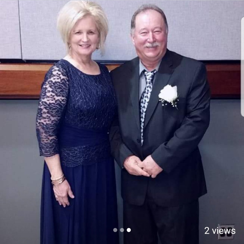 Mother of bride navy blue dress